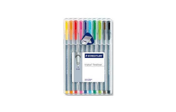 746213 Staedtler 334 SB10 Fineliner  STAEDTLER triplus ass (10) 